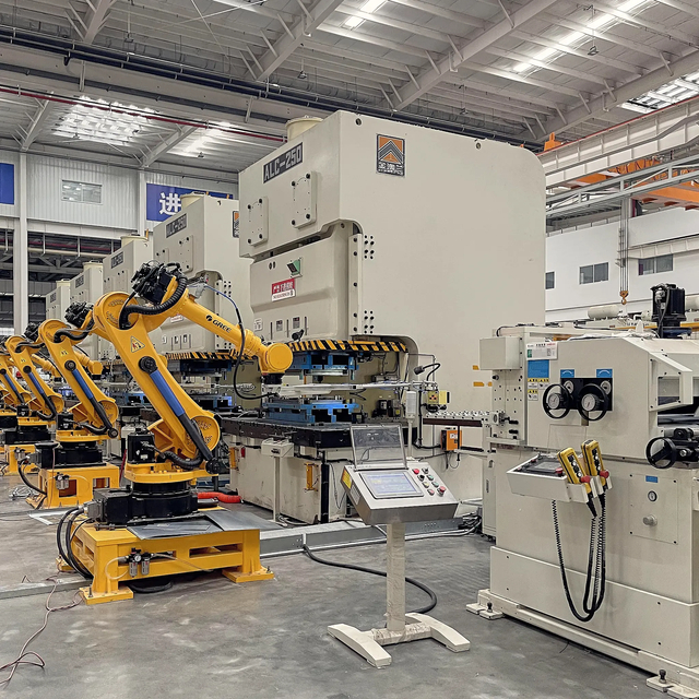 Linha de prensa de estampagem de chapa met&aacute;lica ALC-250